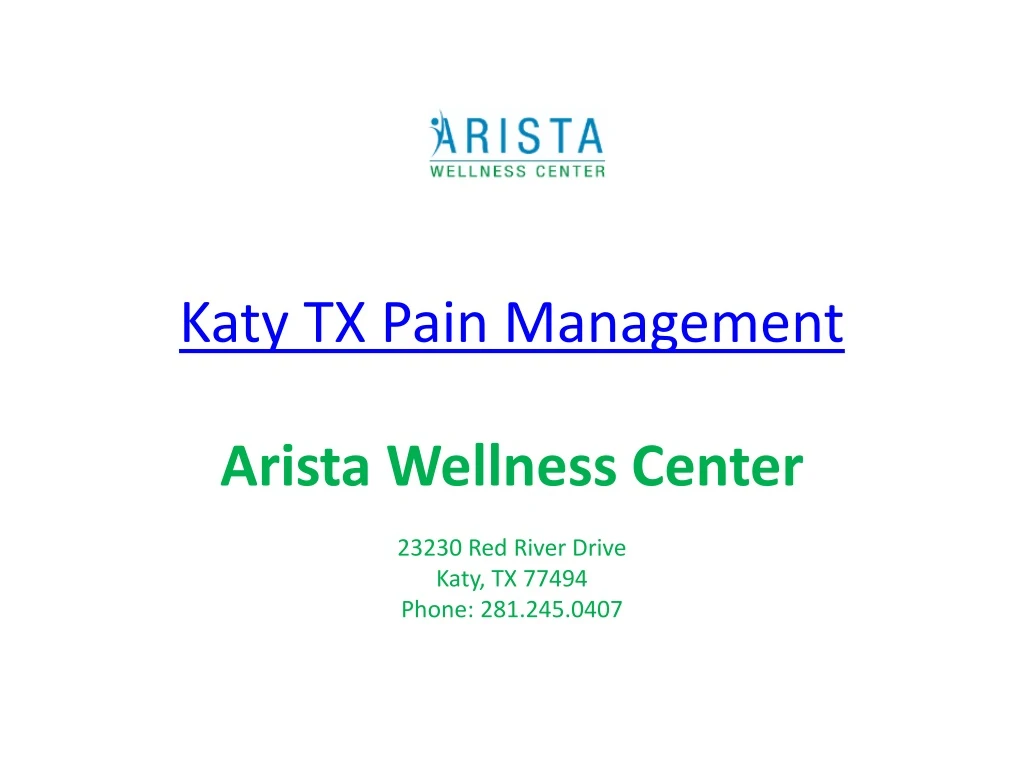 katy tx pain management