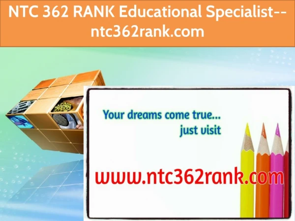 NTC 362 RANK Educational Specialist--ntc362rank.com