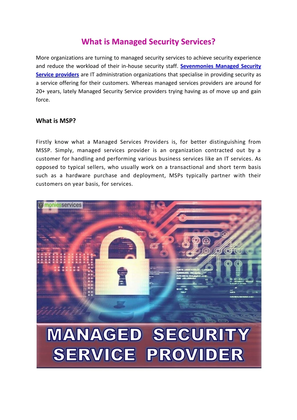 what is managed security services
