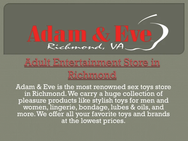 Adult Entertainment Store in Richmond