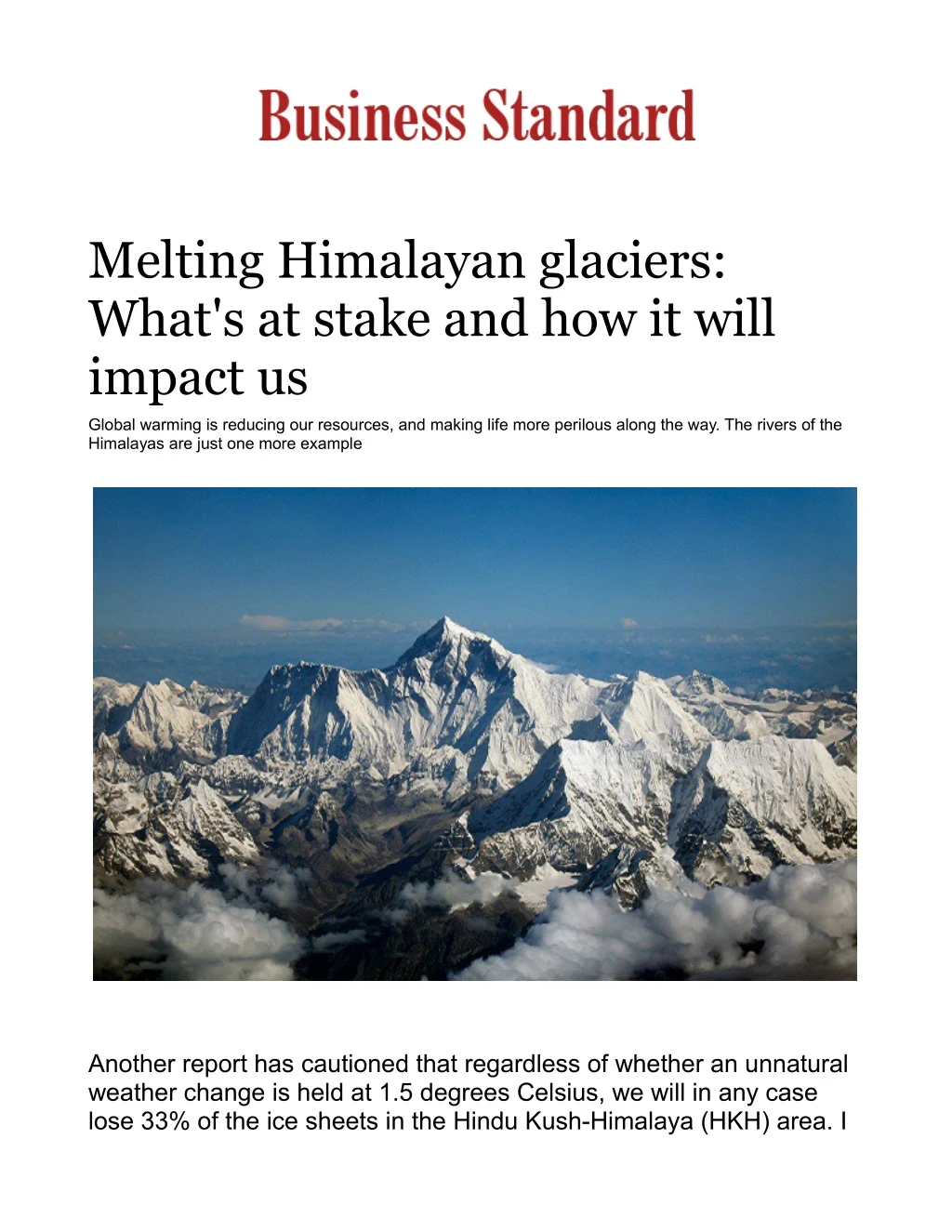 melting himalayan glaciers what s at stake