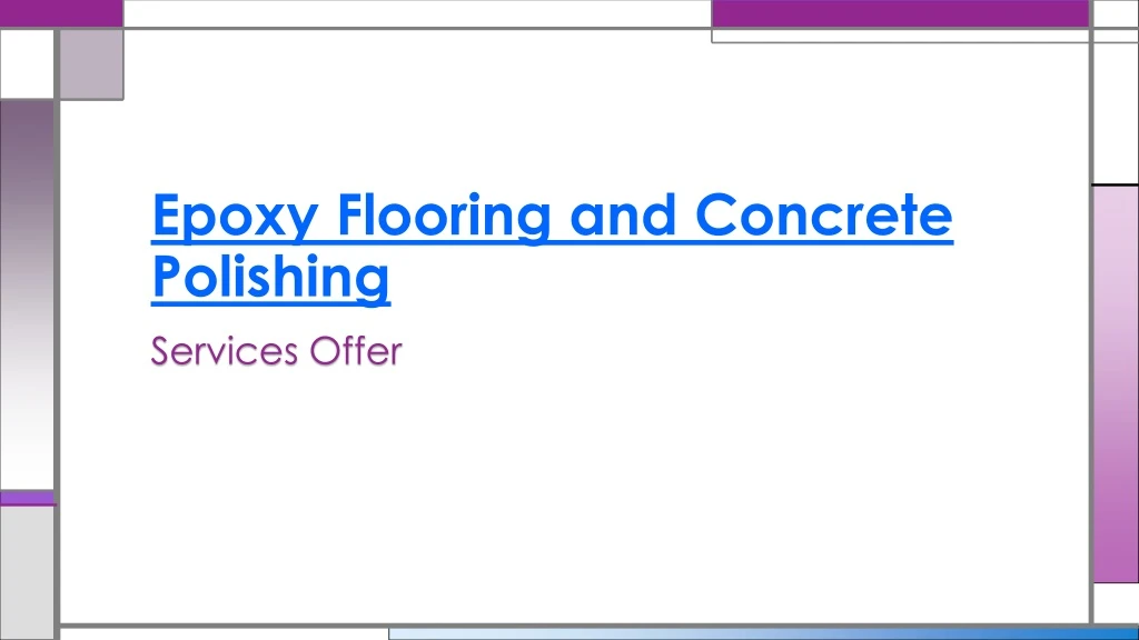 epoxy flooring and concrete polishing