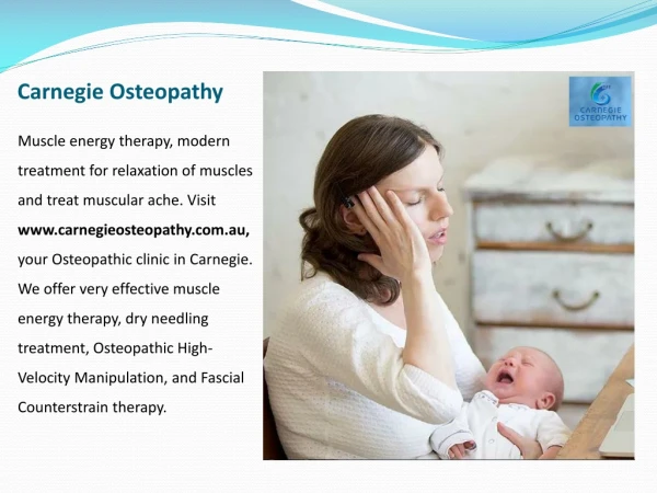 Best Muscle Energy Therapy | Osteopathic Clinic in Carnegie