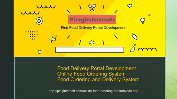 Food Delivery Portal Development | Online Food Ordering System