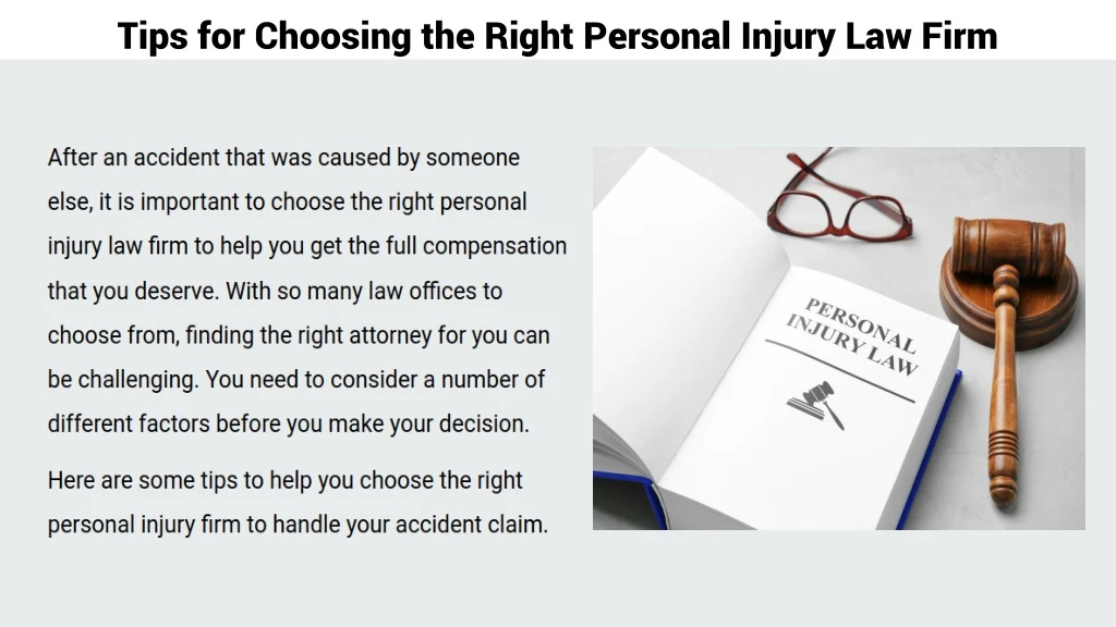 tips for choosing the right personal injury