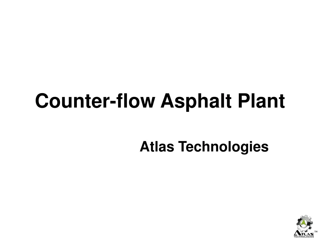 counter flow asphalt plant