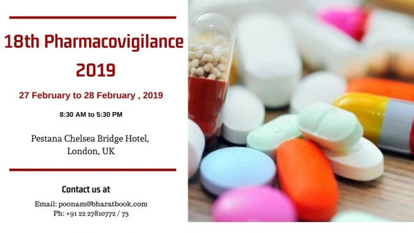 Conference | Attend 18th Pharmacovigilance 2019 - 27 Feb to 28 Feb 2019 at London, UK
