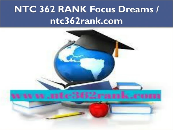 NTC 362 RANK Focus Dreams / ntc362rank.com
