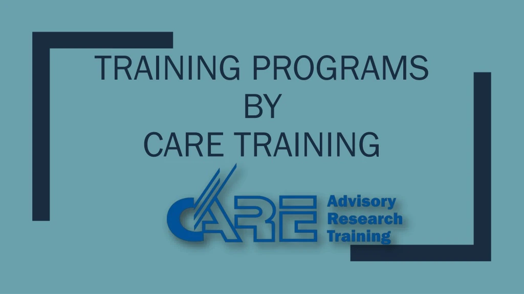 training programs by care training