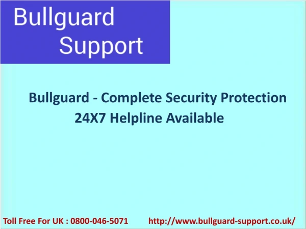 Bullguard Contact Number UK 0800-046-5071 Bullguard Support