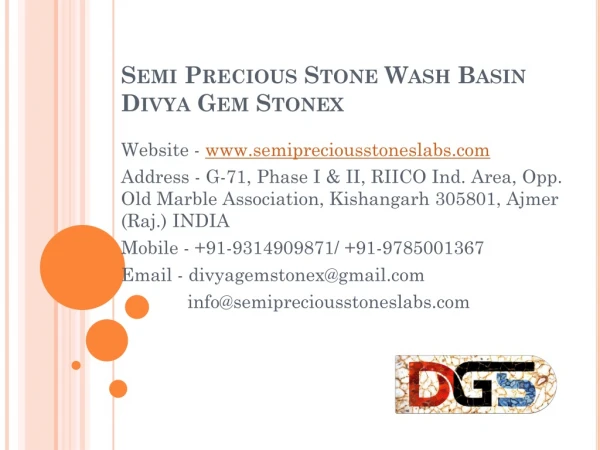 Semi Precious Stone Wash Basin Divya Gem Stonex