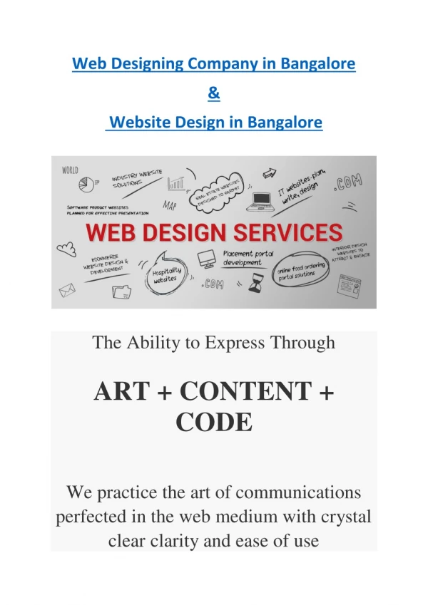 Web Development Company in Bangalore Web Design Company in Bangalore - Vistas AD Media