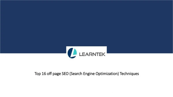 16 Off Page SEO Techniques