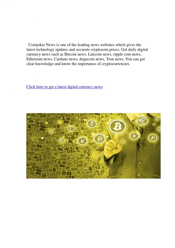 Bitcoin, Blockchain news | Technology and fintech news- Coinjoker News