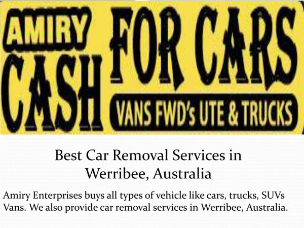 Best Car Removal Services in Werribee, Australia