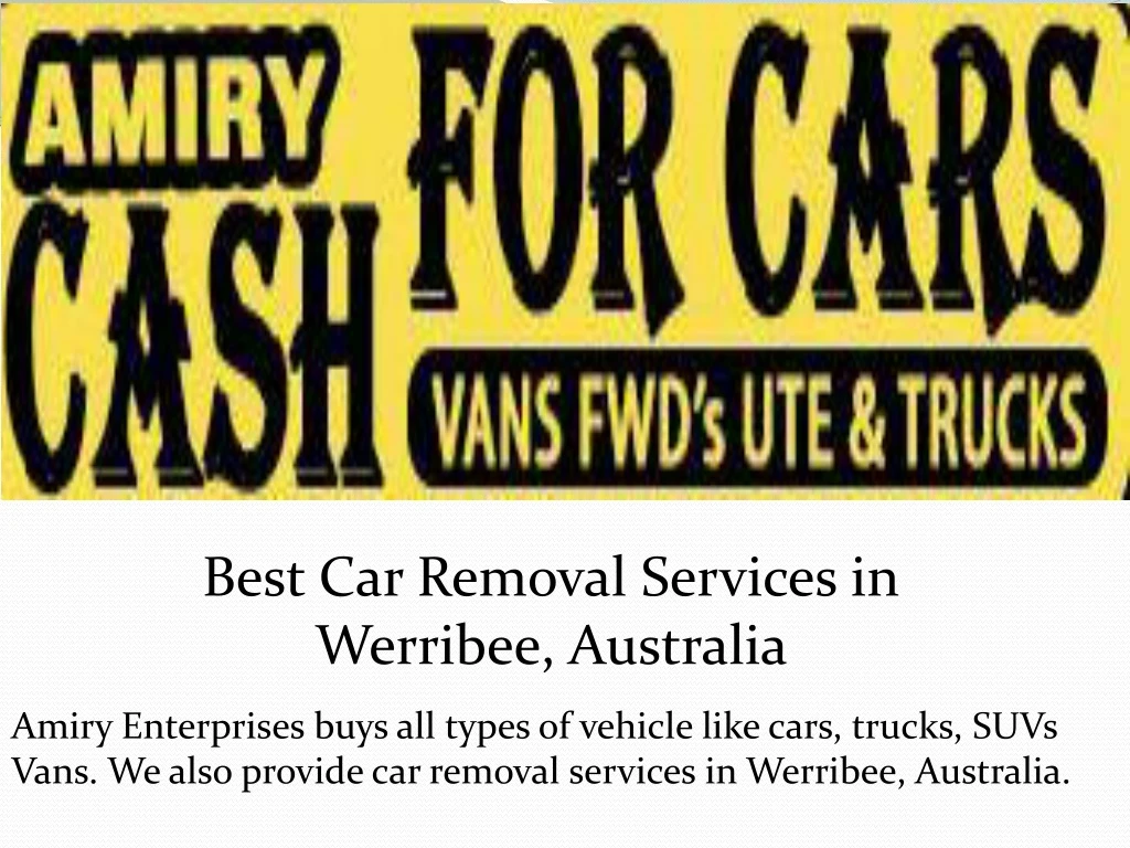 best car removal services in werribee australia