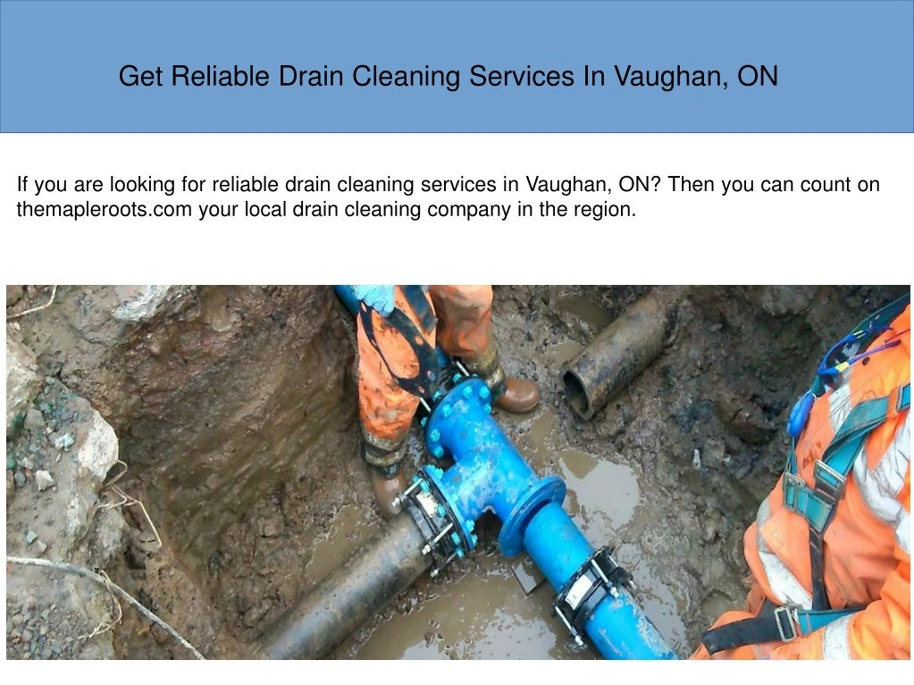 get reliable drain cleaning services in vaughan on
