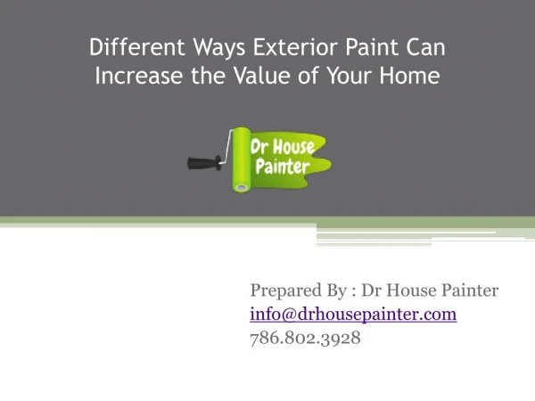 Exterior House Paint Services – DR House Painter