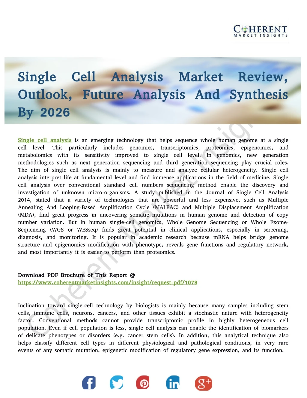 single cell analysis single cell analysis market