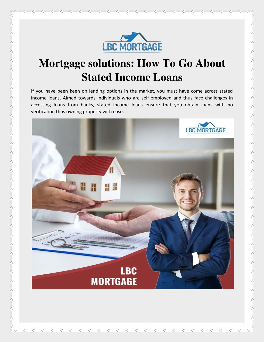 mortgage solutions how to go about stated income