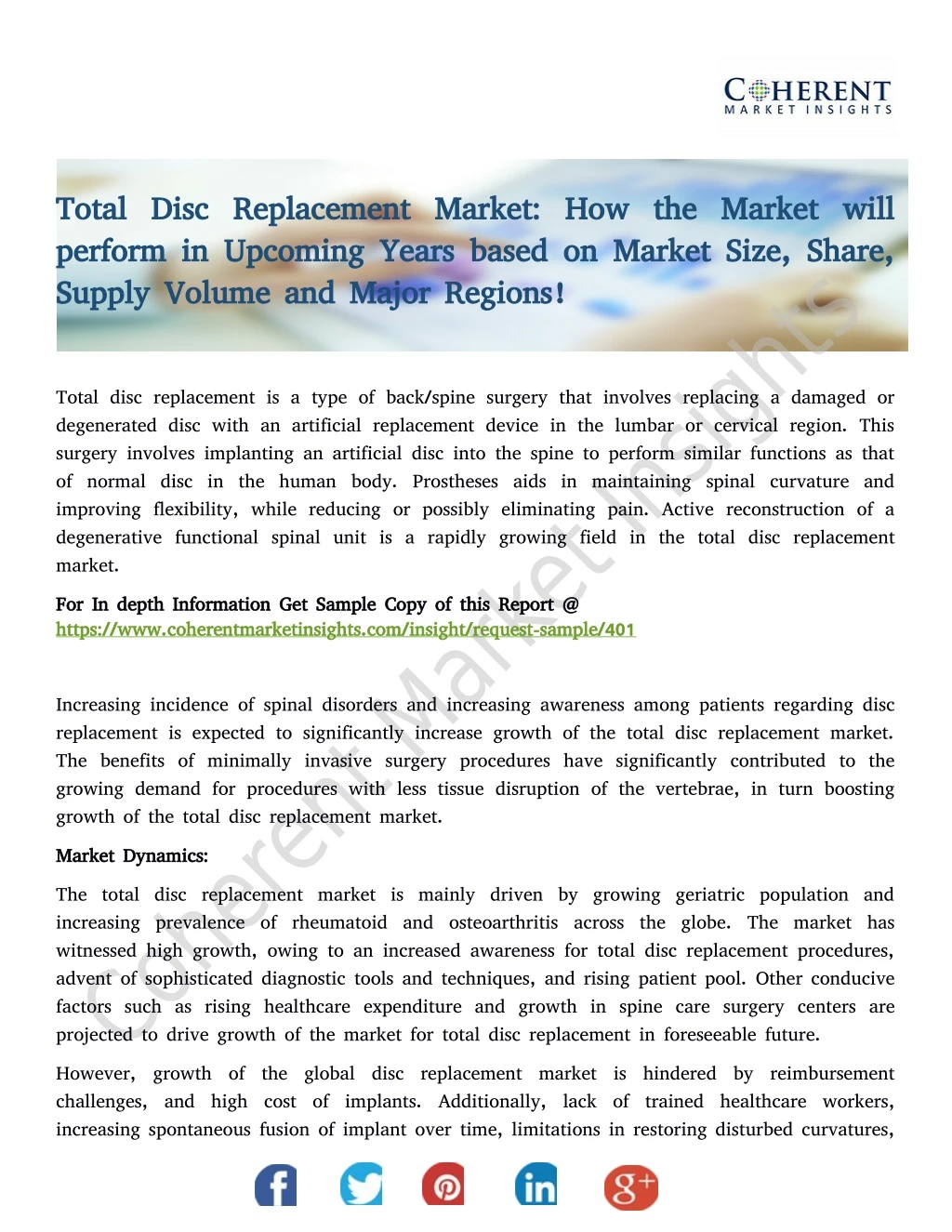total disc replacement market how the market will