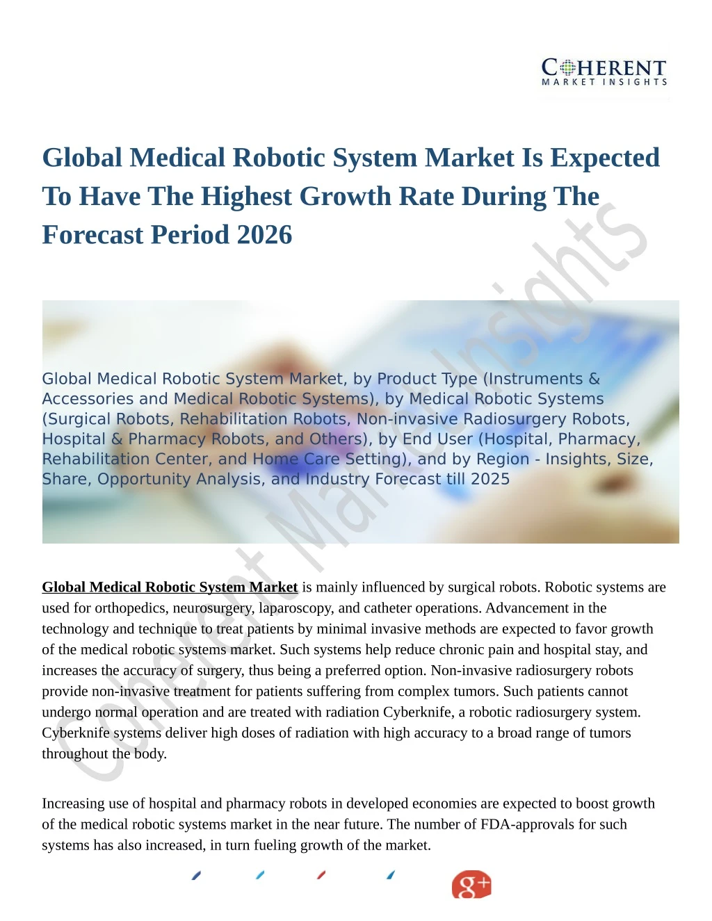 global medical robotic system market is expected