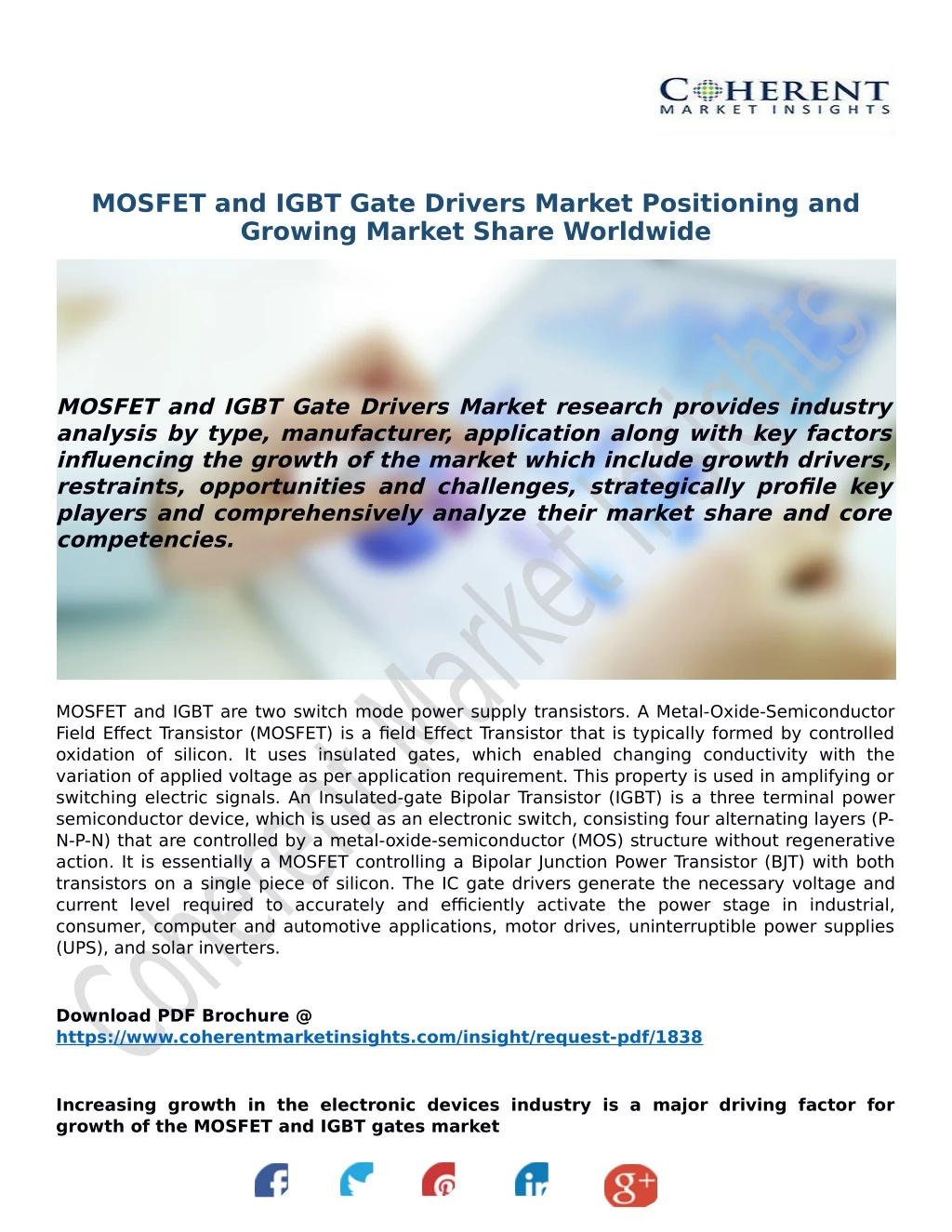 mosfet and igbt gate drivers market positioning