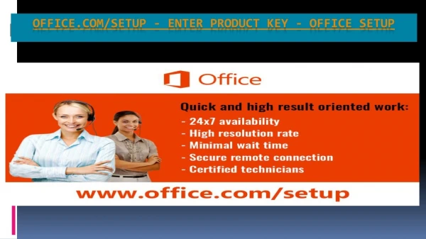 office.com/setup - Enter Product Key - Office Setup
