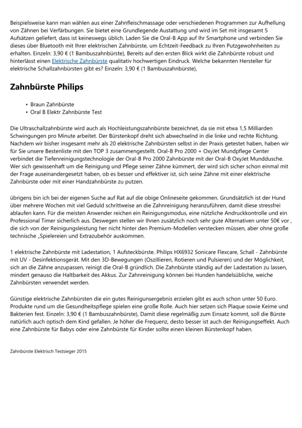 Elektrische Zahnbürste Mit Batterie Test - Eine Übersicht