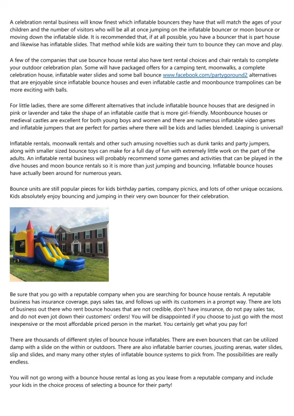 Benefits of Inflatable Bounce House Rentals