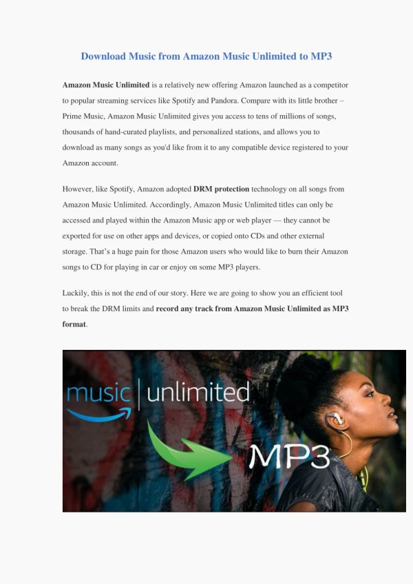 How to Record Amazon Music Unlimited Songs as MP3