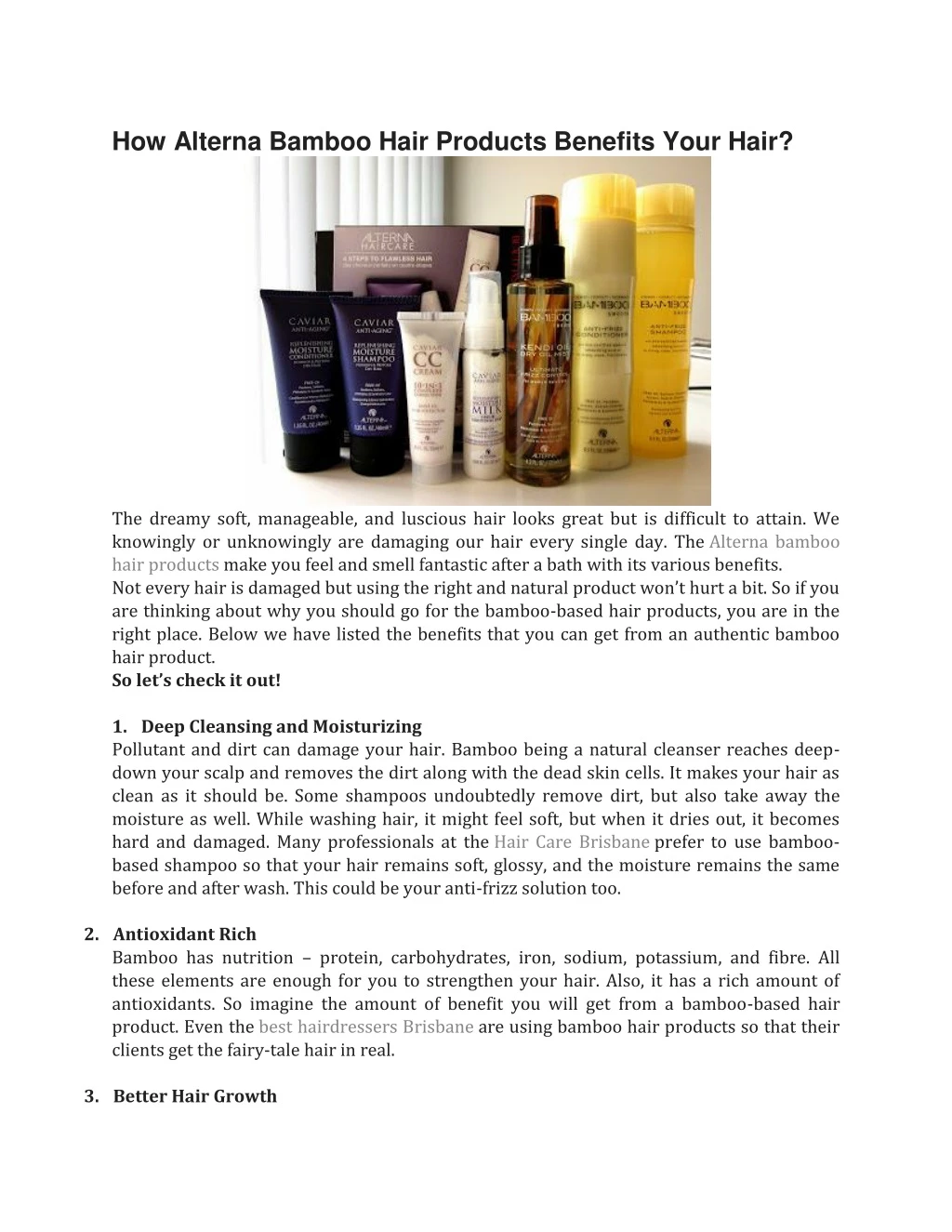how alterna bamboo hair products benefits your