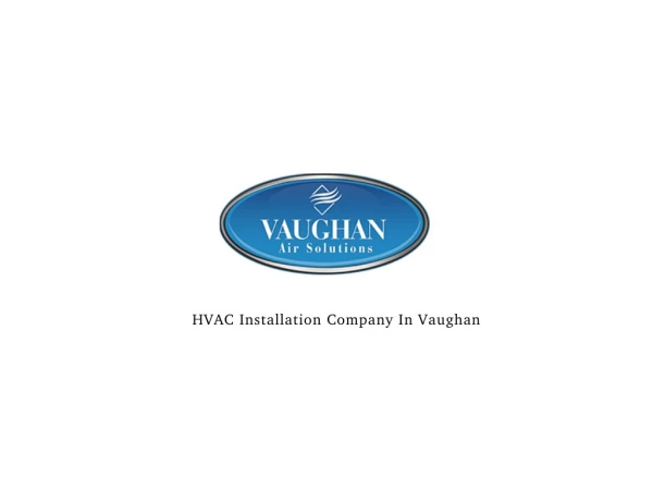 HVAC Installation Company Vaughan