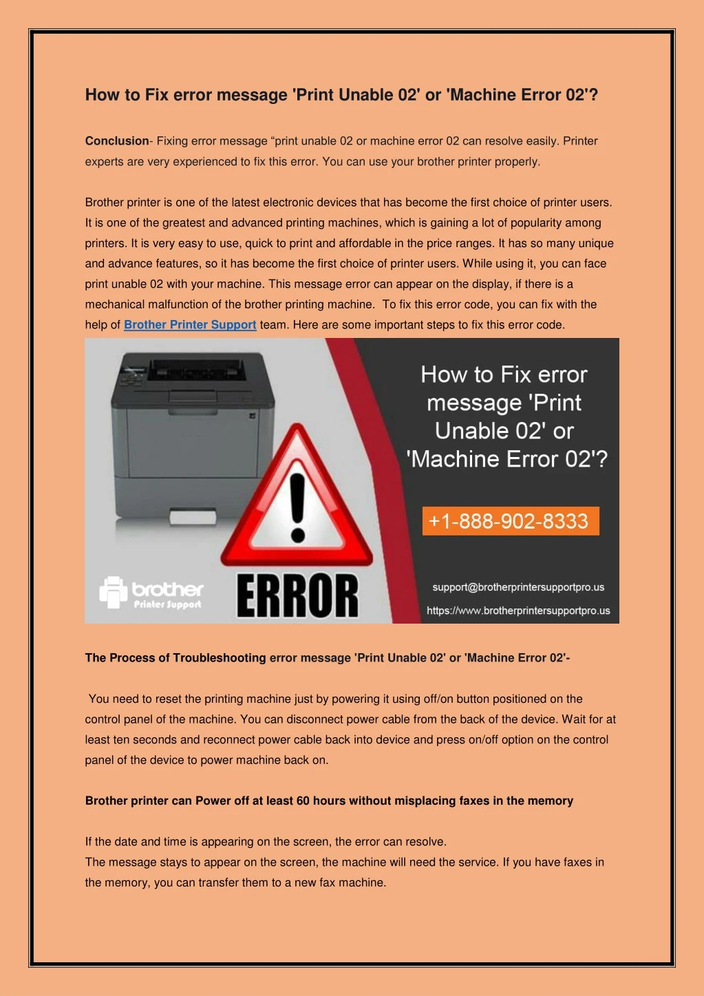 how to fix error message print unable