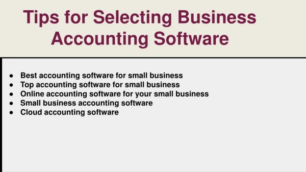 Best Cloud Accounting Software