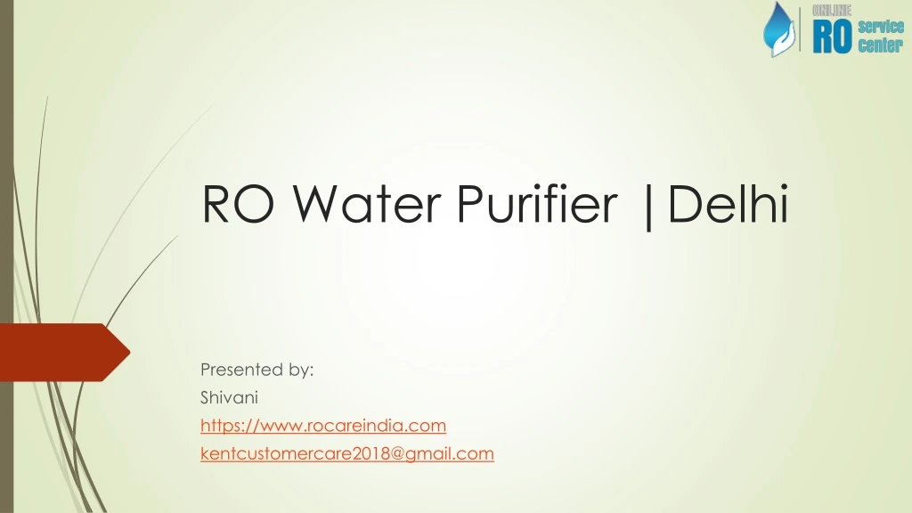 ro water purifier delhi