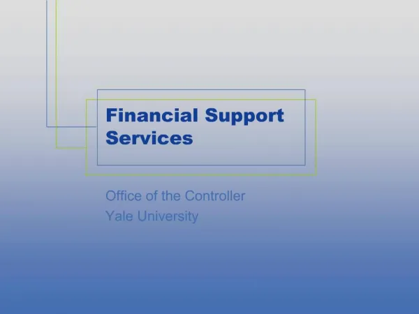 Financial Support Services