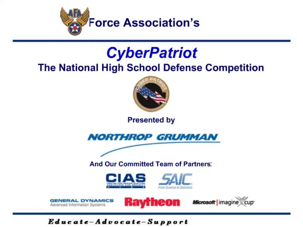 CyberPatriot The National High School Defense Competition
