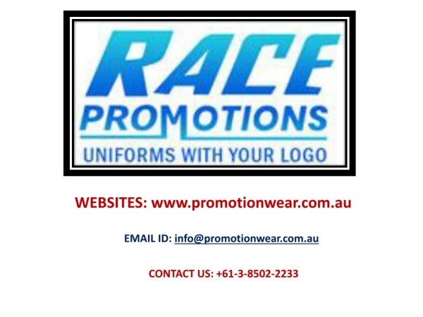 Race Promotions - Promo Polo T shirts in Melbourne