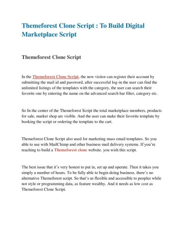 Themeforest Clone Script: To Build Digital Marketplace Script
