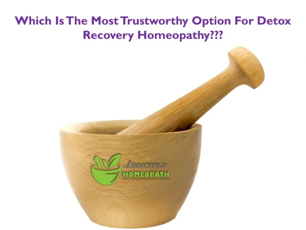 Detox Recovery Homeopathy