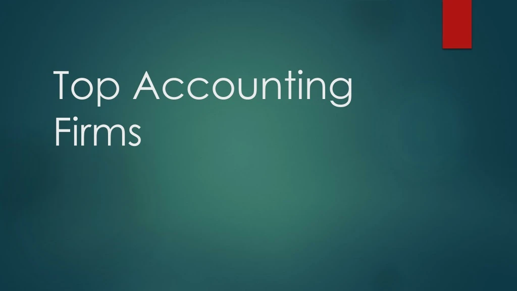 top accounting firms