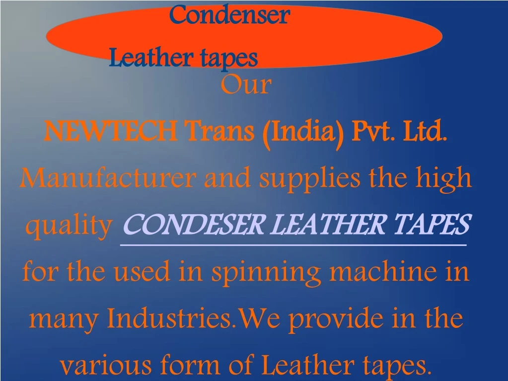 our newtech trans india pvt ltd manufacturer