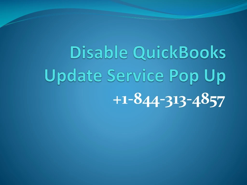 disable quickbooks update service pop up