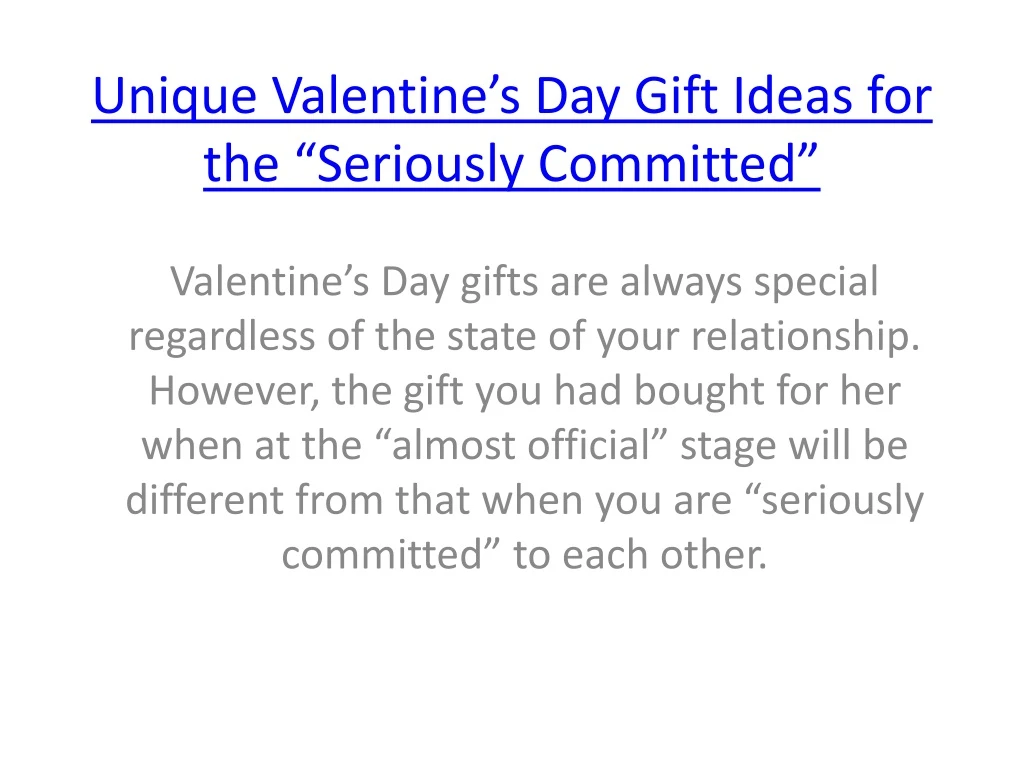 unique valentine s day gift ideas for the seriously committed