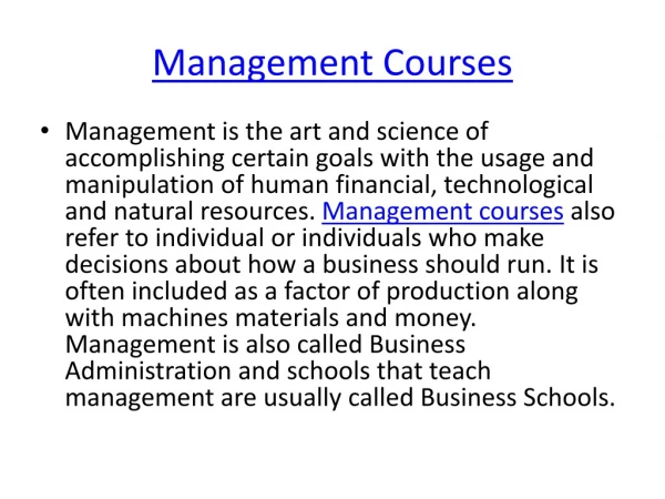 Management Courses |Executive Education