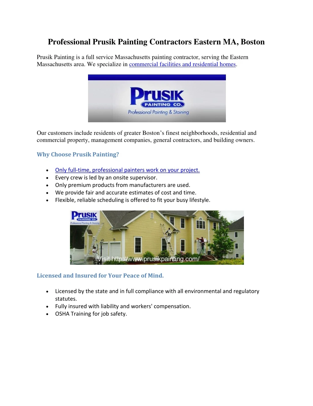 professional prusik painting contractors eastern