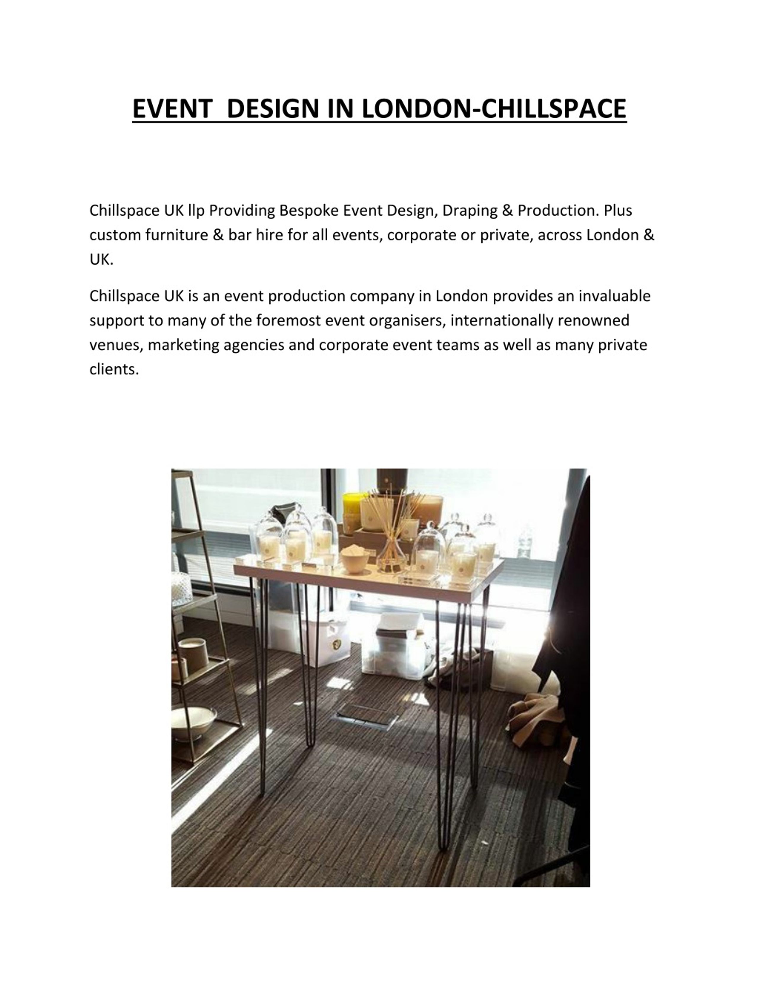 PPT - EVENT DESIGN IN LONDON-CHILLSPACE PowerPoint Presentation, free ...