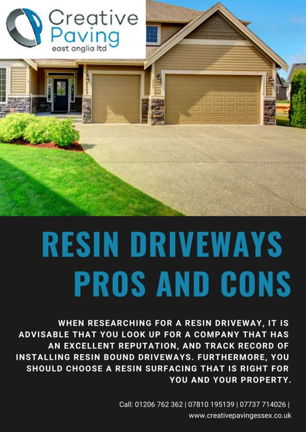 Resin Driveways Pros and Cons