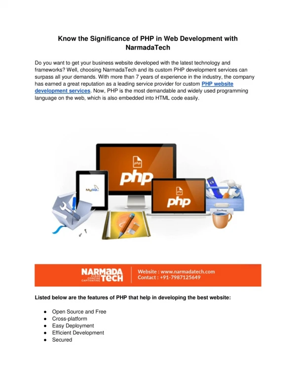 know the significance of php in web development